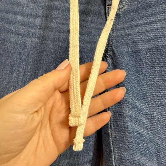 Light Weight Blue Denim Wide Jeans - Picture 4 of 6